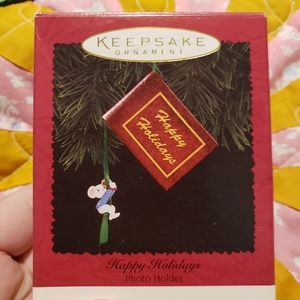Hallmark Keepsake Ornament "Happy Holidays" Photo Holder